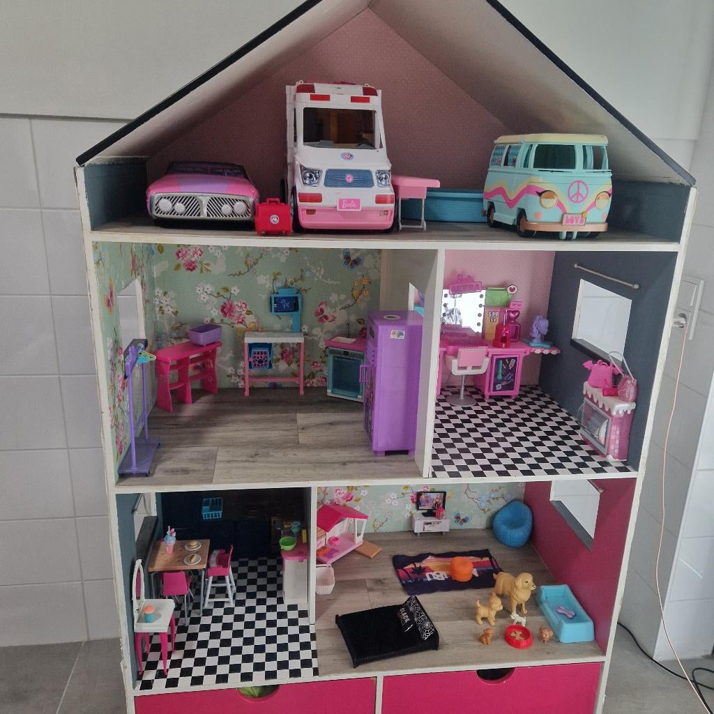 Barbie huis, Ophalen, Gebruikt, Poppenhuis