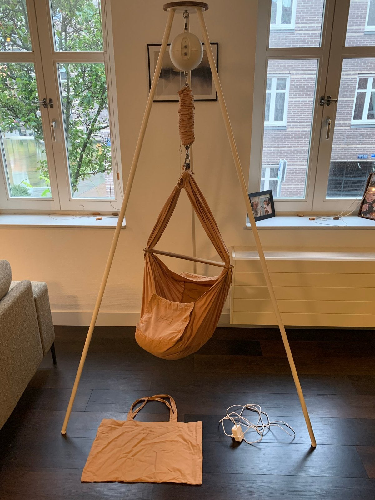 Moonboon Classic Bundle babyhangmat + motor + standaard, Ophalen, Zo goed als nieuw, Wieg