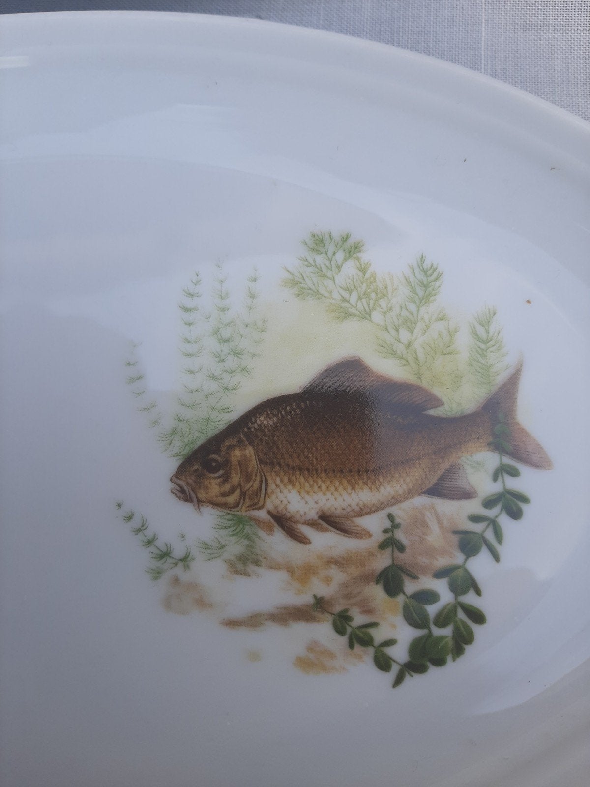 3 ovalen visschaaltjes / Schwabap/ porcelaine, Ophalen of Verzenden, Gebruikt, Overige stijlen, Schaal of Schalen