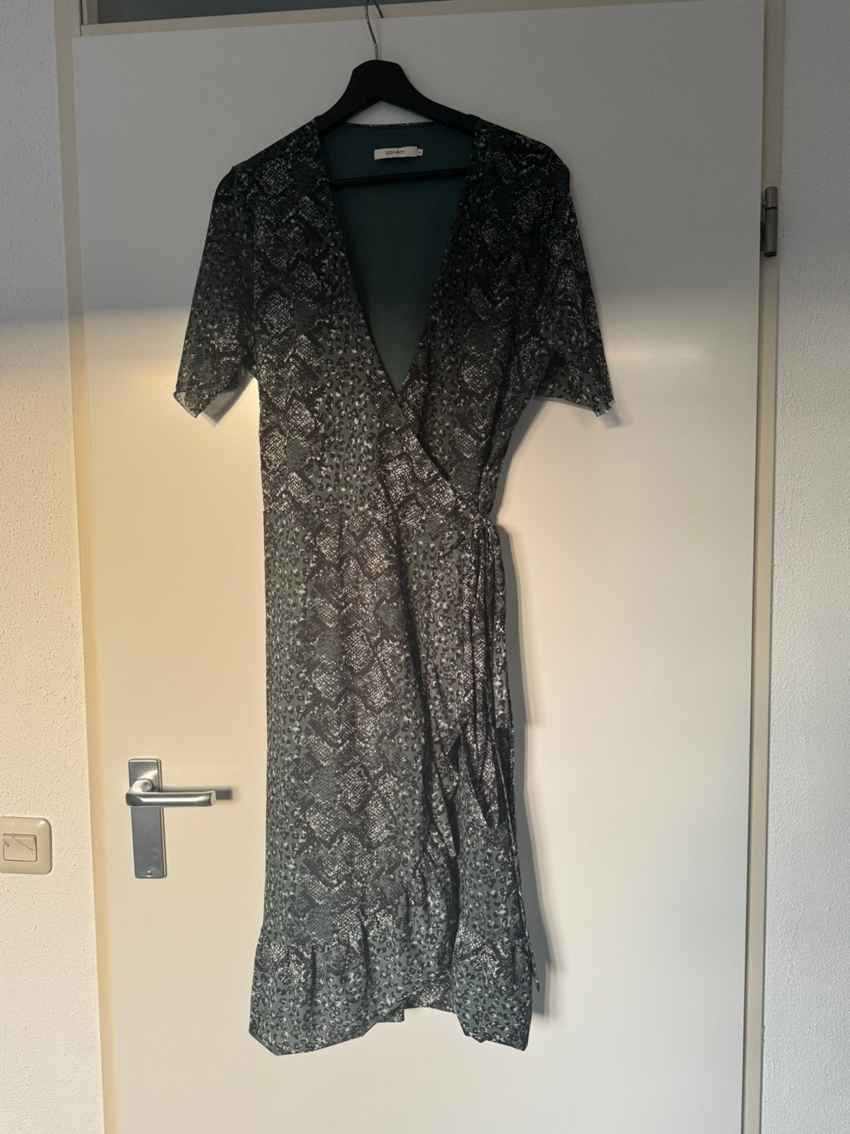 Donker groen met print omslagjurk. Sissy boy maat xl, Kleding | Dames, Maat 46/48 (XL) of groter, Ophalen of Verzenden, Zo goed als nieuw