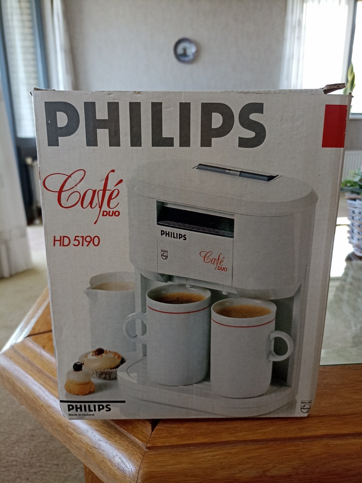 Philips Café Duo HD5190 NIEUW Koffiezetapparaat met 2 kopjes, Koffiemachine, Gemalen koffie, Ophalen of Verzenden, Zo goed als nieuw