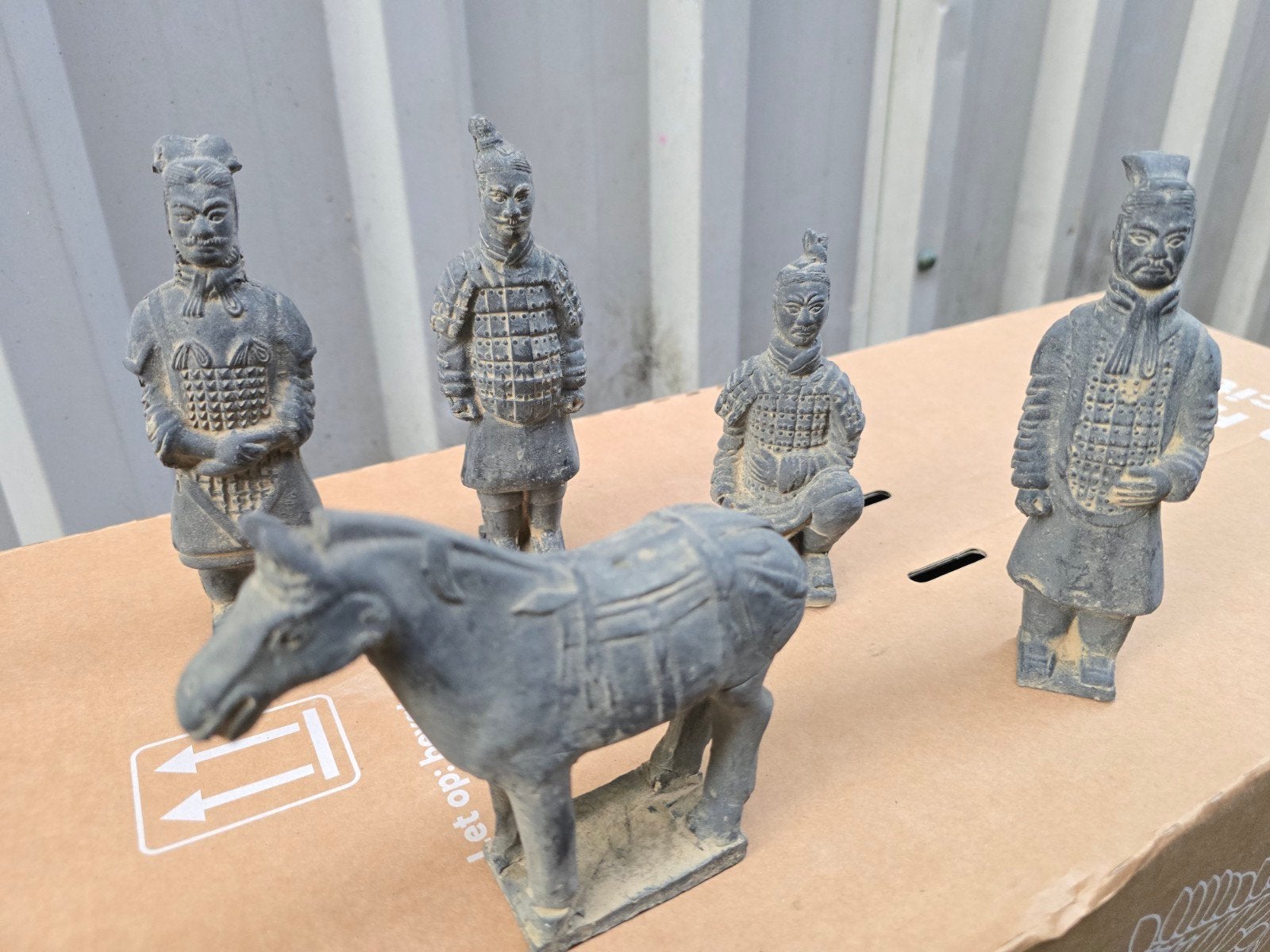 Terracotta Leger Beelden Set - Oosters Decoratief, Groep mensen, Ophalen of Verzenden, Handgemaakt, 20 - 50 cm