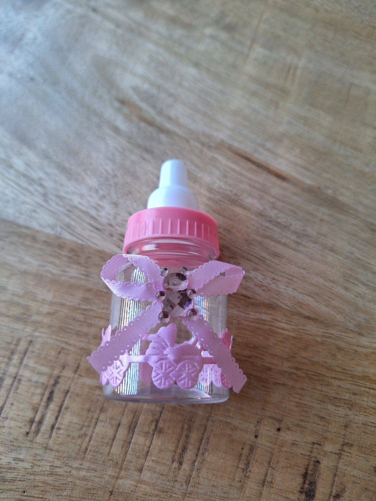 Roze Flesjes Kraamcadeau / Baby Shower Bedankjes, Ophalen, Zo goed als nieuw, Kraamcadeau