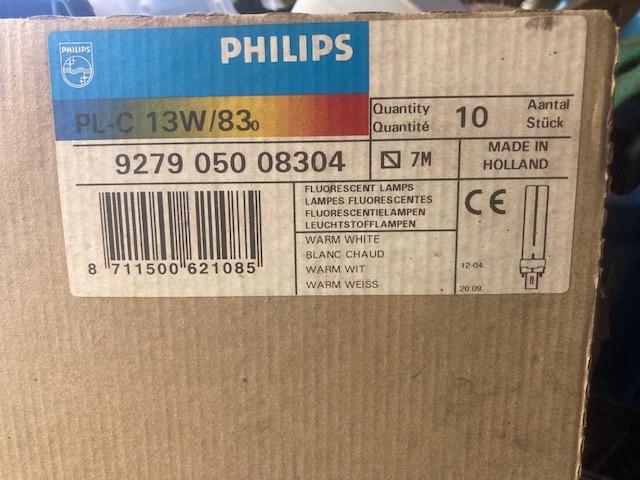Nieuwe Philips PL-C 13W/830 PLC lampen (doos van 10), Ophalen, Nieuw