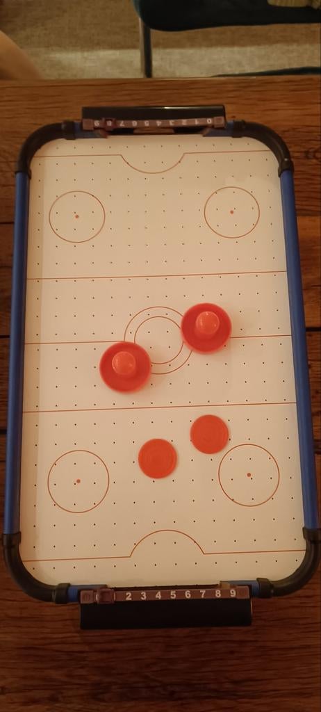 Tafel Airhockey en Poolbiljart Set - 2-in-1 Spelplezier, Een of twee spelers, Ophalen, Gebruikt, Onbekend