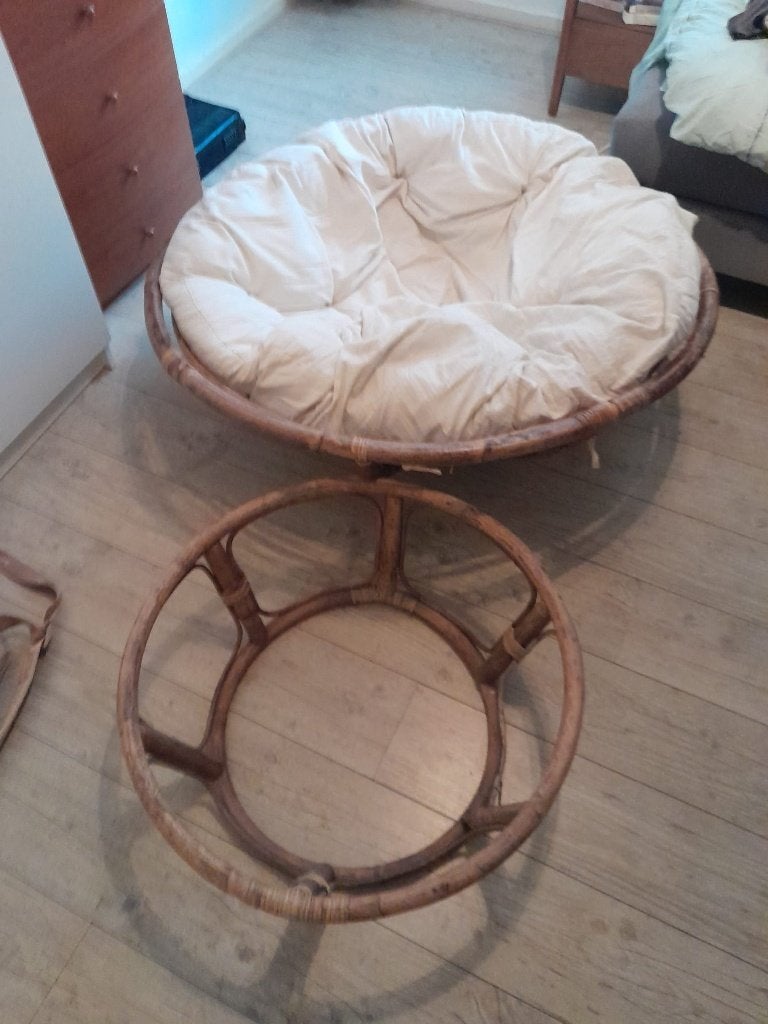rotan schaalstoel of papasan stoel, Ophalen, Gebruikt, Bruin, Riet of Rotan