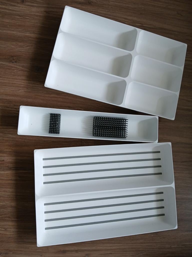 IKEA Bestekbakken - Set van 3 voor Keukenlades, Ophalen, IKEA, Kunststof, Wit