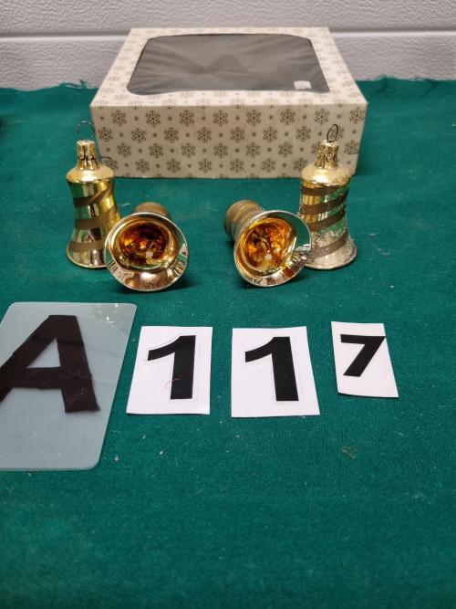kerstboom klokken goud kleurig glas, Ophalen of Verzenden, 'T Olde Gre-j, Info@toldegrej.nl, Endepoelstraat 20f Didam