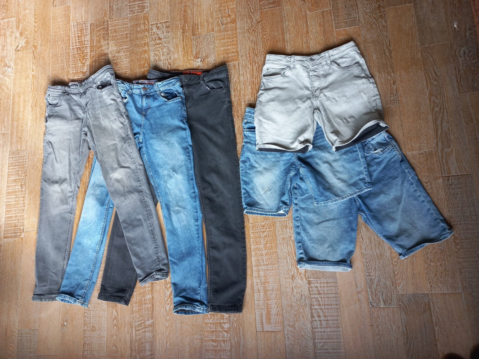 Jongensbroeken 164, 3 jeans en 3 korte broeken, Broek, Gebruikt, Ophalen of Verzenden, Jongen