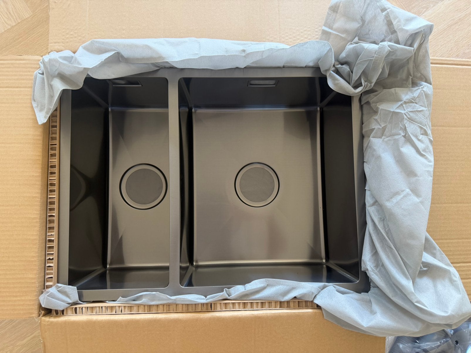 GLOEDNIEUWE spoelbak gun metal, Ophalen of Verzenden, Nieuw