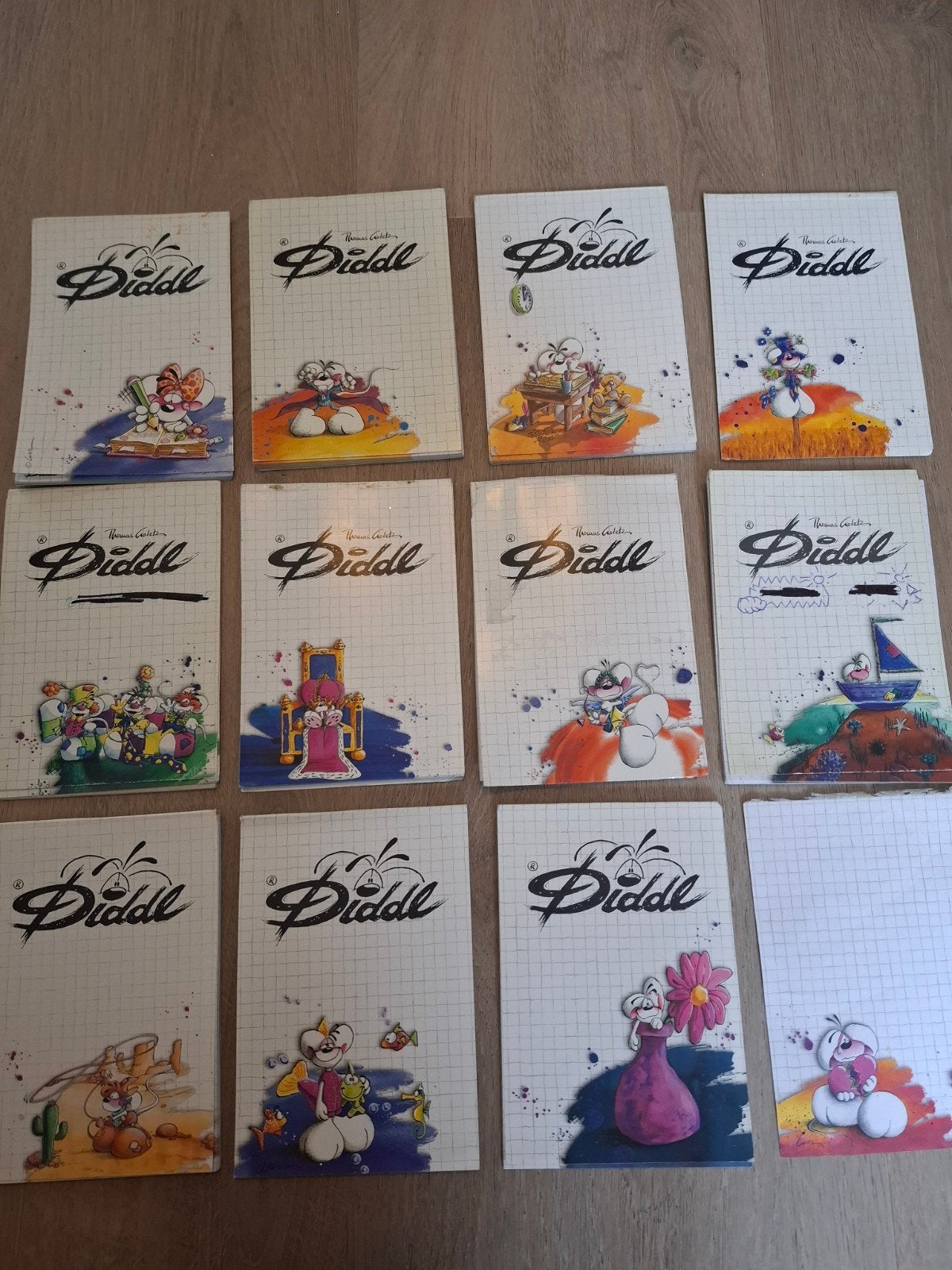 Diddl blaadjes A6 formaat - Diverse ontwerpen, Verzamelen, Ophalen of Verzenden, Verschillende figuren, Gebruikt, Papier, Kaart of Schrift