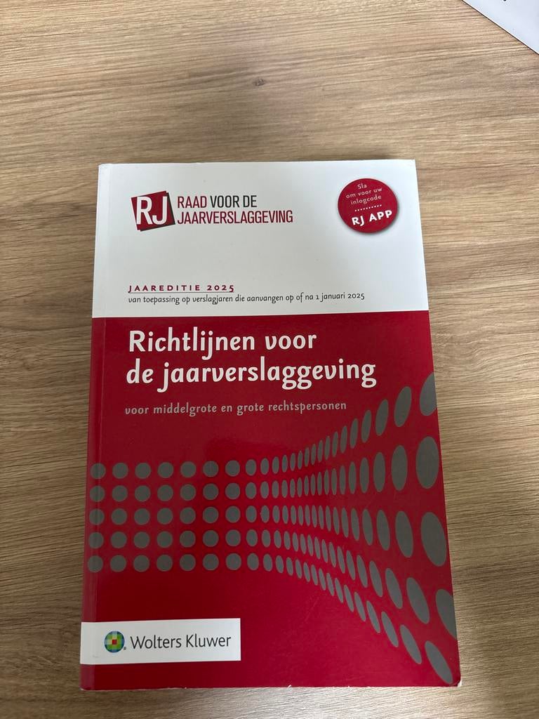 Richtlijnen voor de jaarverslaggeving 2025, Ophalen of Verzenden, Gamma, Zo goed als nieuw, HBO