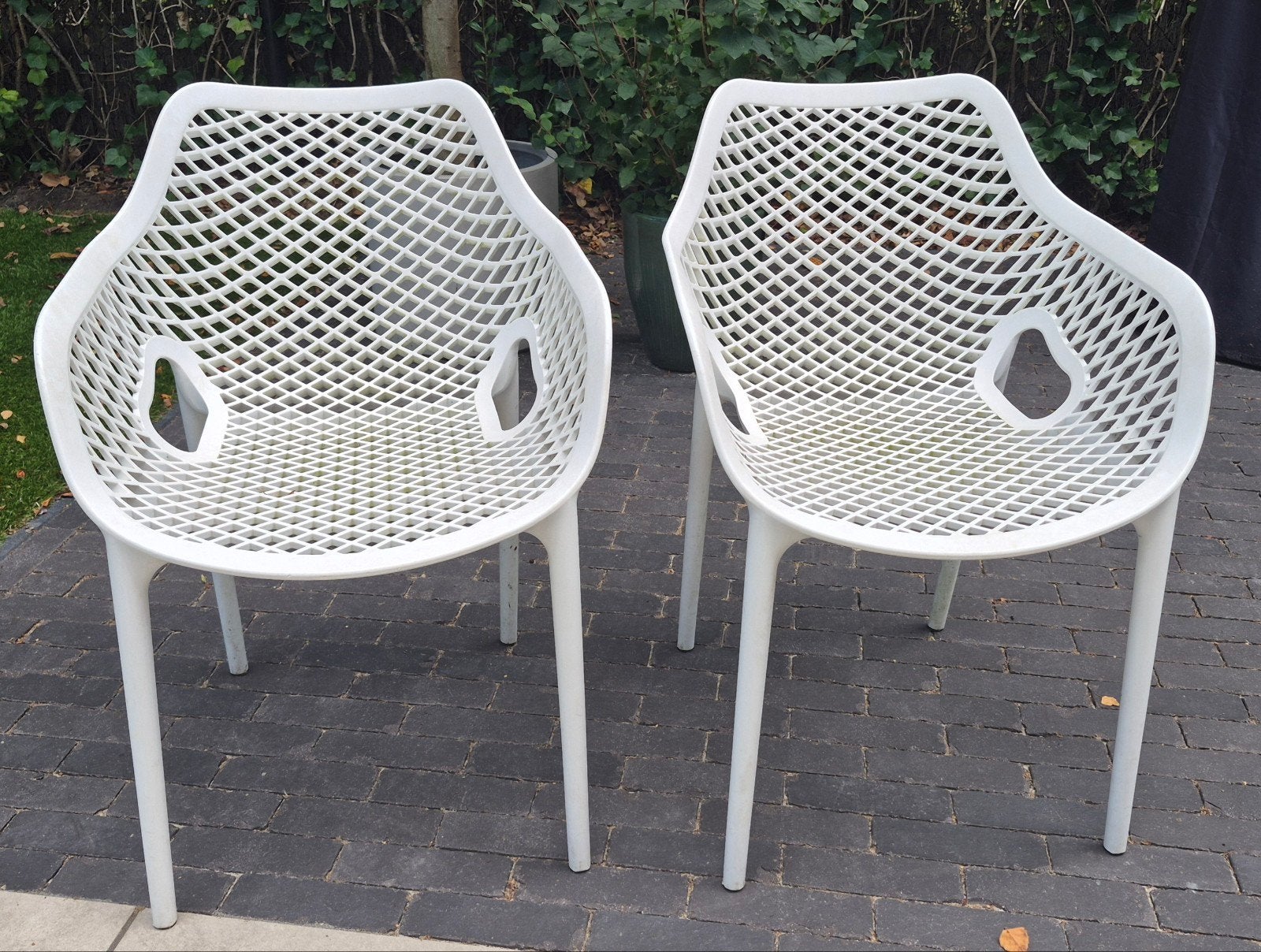 2 x tuinstoel Air XL wit, Ophalen, Gebruikt, Kunststof