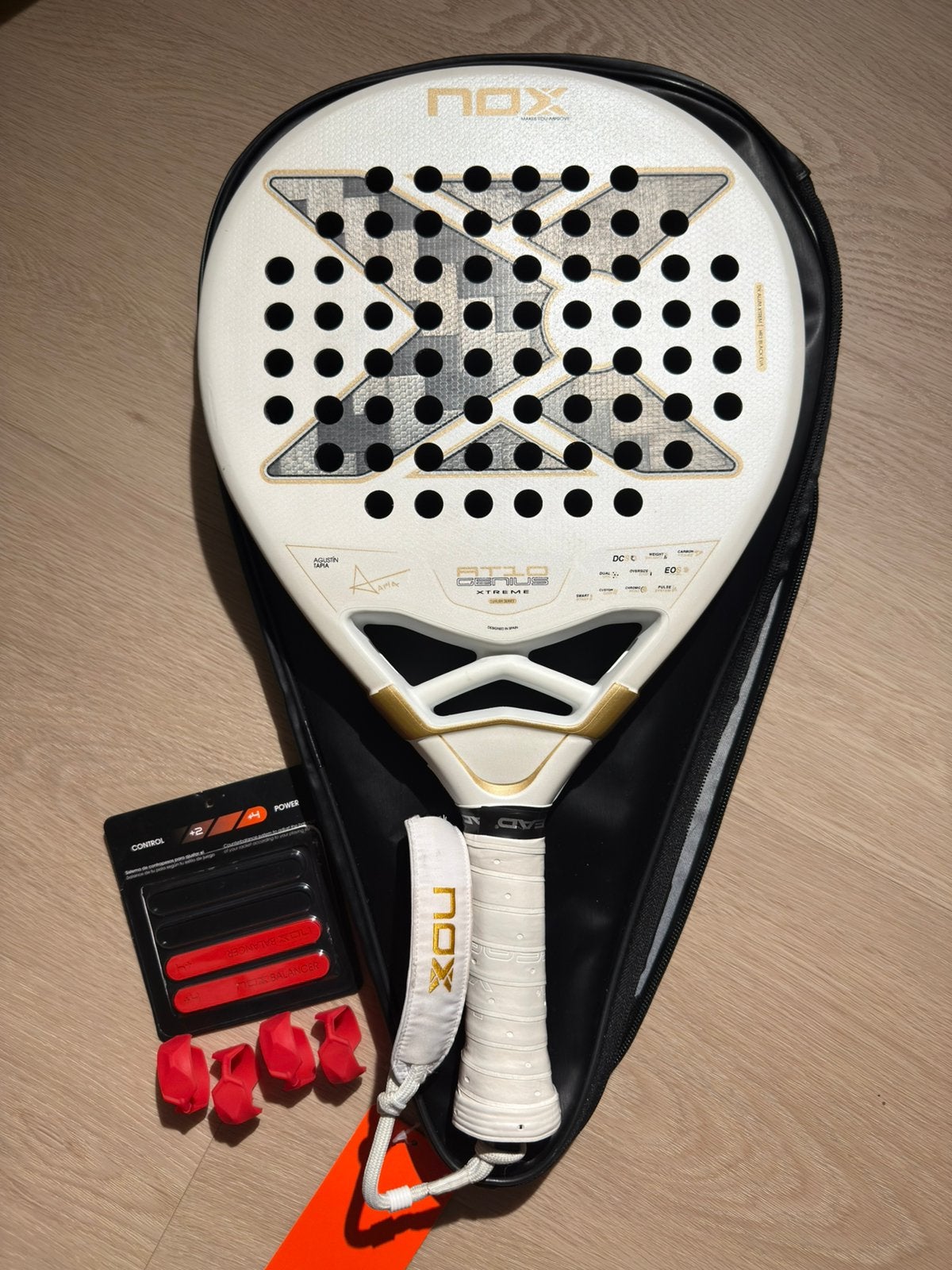 NOX AT10 Genius Xtreme 12K Agustín Tapia – nieuwstaat, Ophalen of Verzenden, Zo goed als nieuw, Padelracket