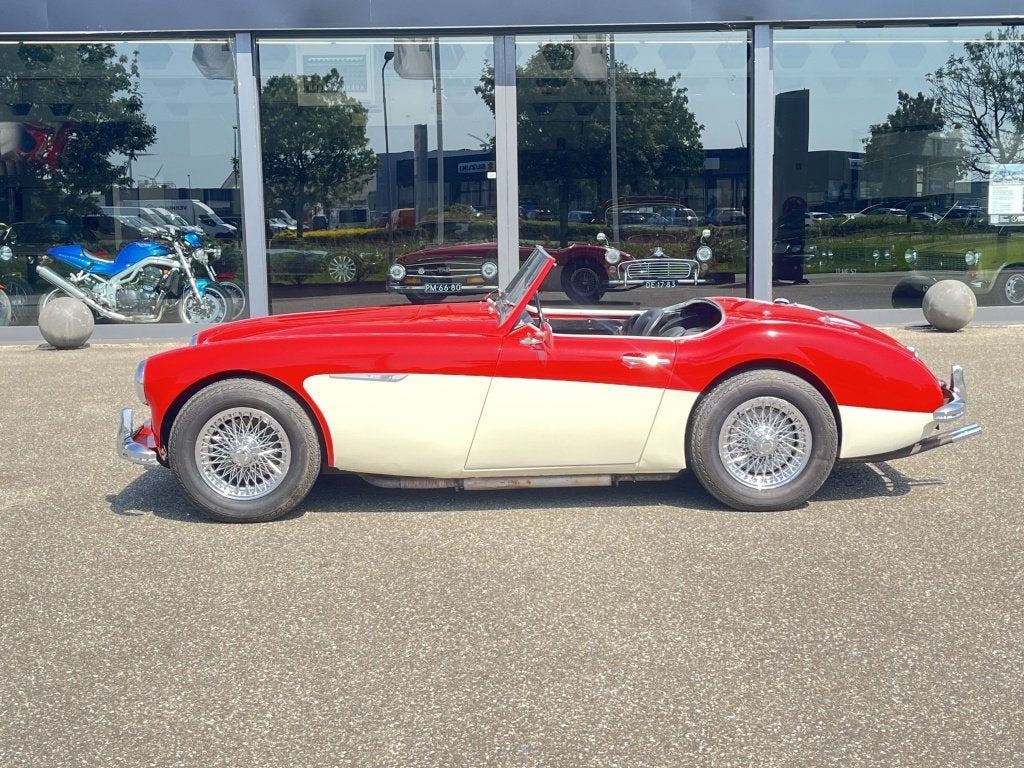 Austin Healey 100/6 BN6 overdrive (bj 1958), Auto's, Lederen bekleding, Austin, Zwart, Overige carrosserieën