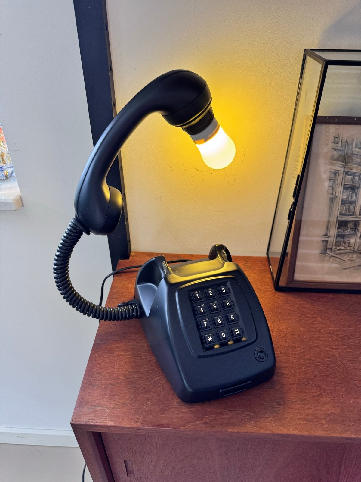PTT Telefoon met ingebouwde lamp - Uniek designstuk, Inclusief lichtbron, Vintage, Ophalen of Verzenden, Zo goed als nieuw