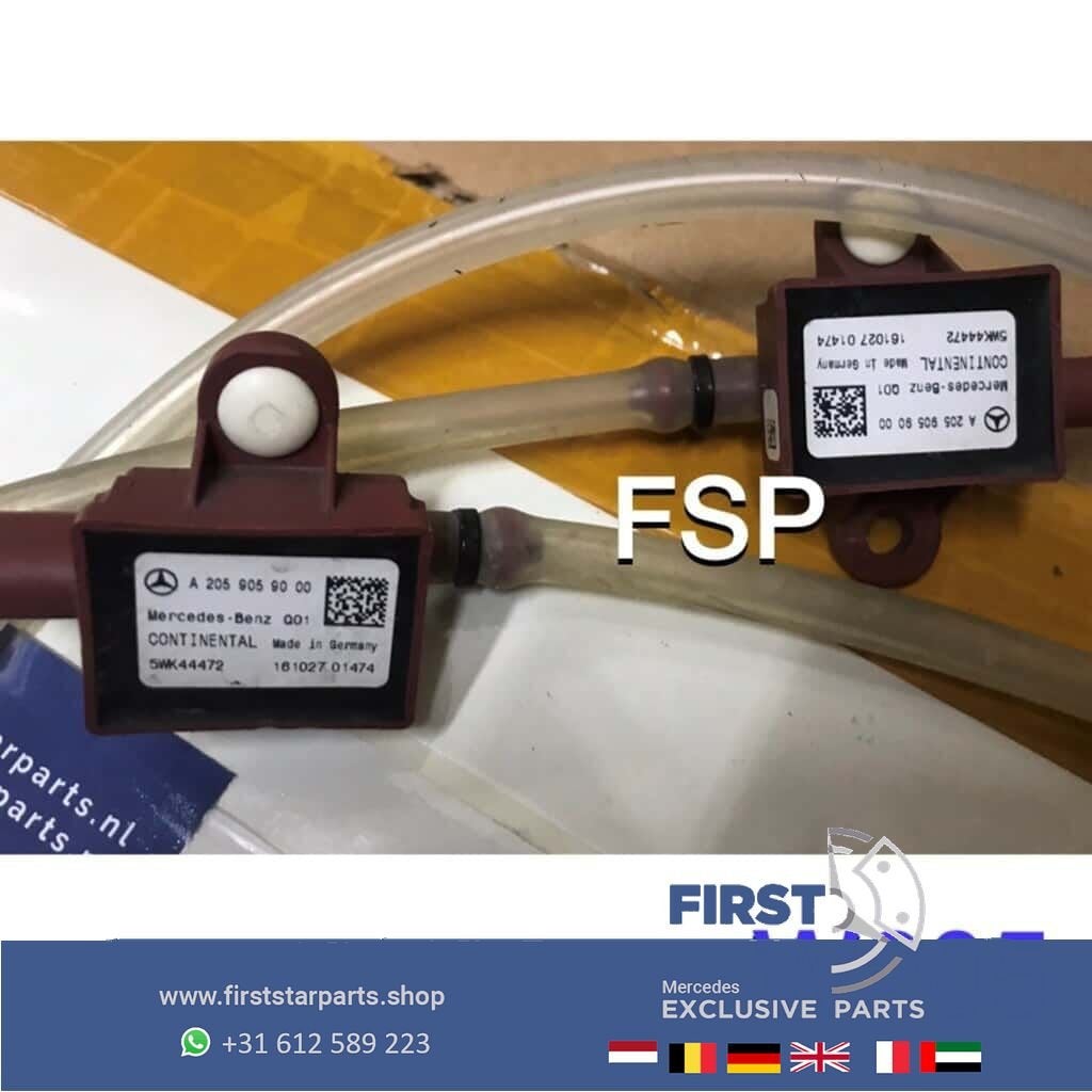 W205 C205 S205 CRASH SENSOR SET Mercedes C Klasse 2014-2020, Gebruikt, -, Voor, Ophalen of Verzenden