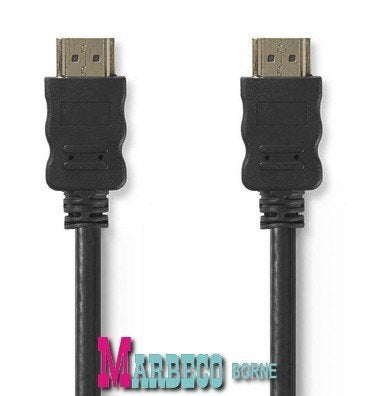 HDMI kabel 2 meter verguld,Gold High speed, 4K, 3D, Ethernet, Audio, Tv en Foto, Audiokabels en Televisiekabels, Nedis, Nieuw