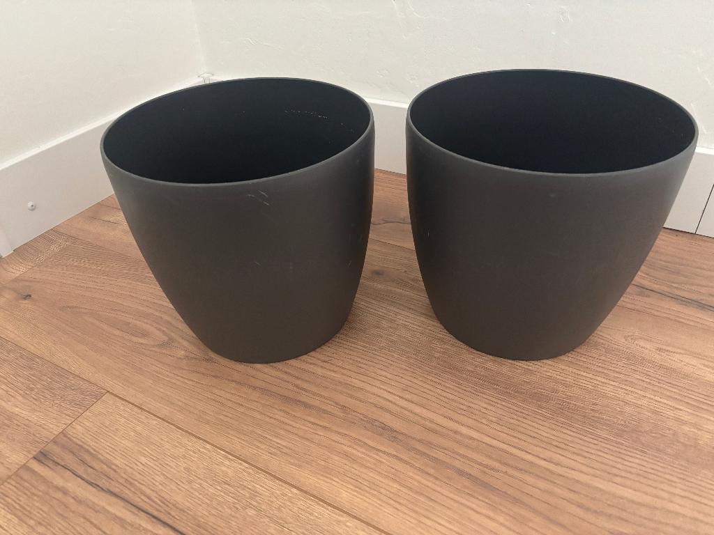 Bloempot Grijs, Ophalen, Kunststof, Gebruikt, Minder dan 30 cm