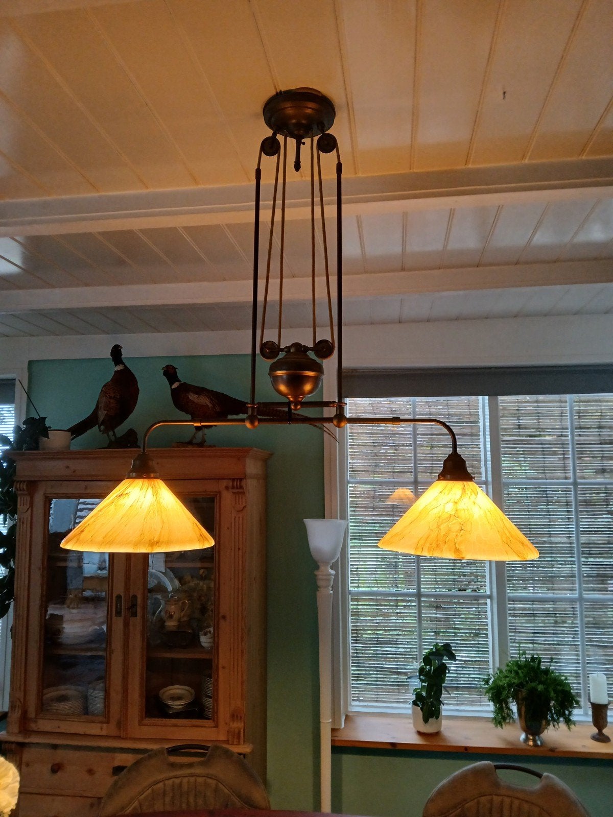 Vintage hanglamp glas, Ophalen, Glas
