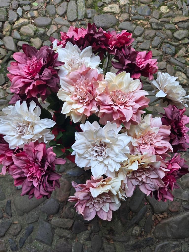 DAHLIA - KUNST - 2 KLEUREN, Ophalen of Verzenden, Nieuw