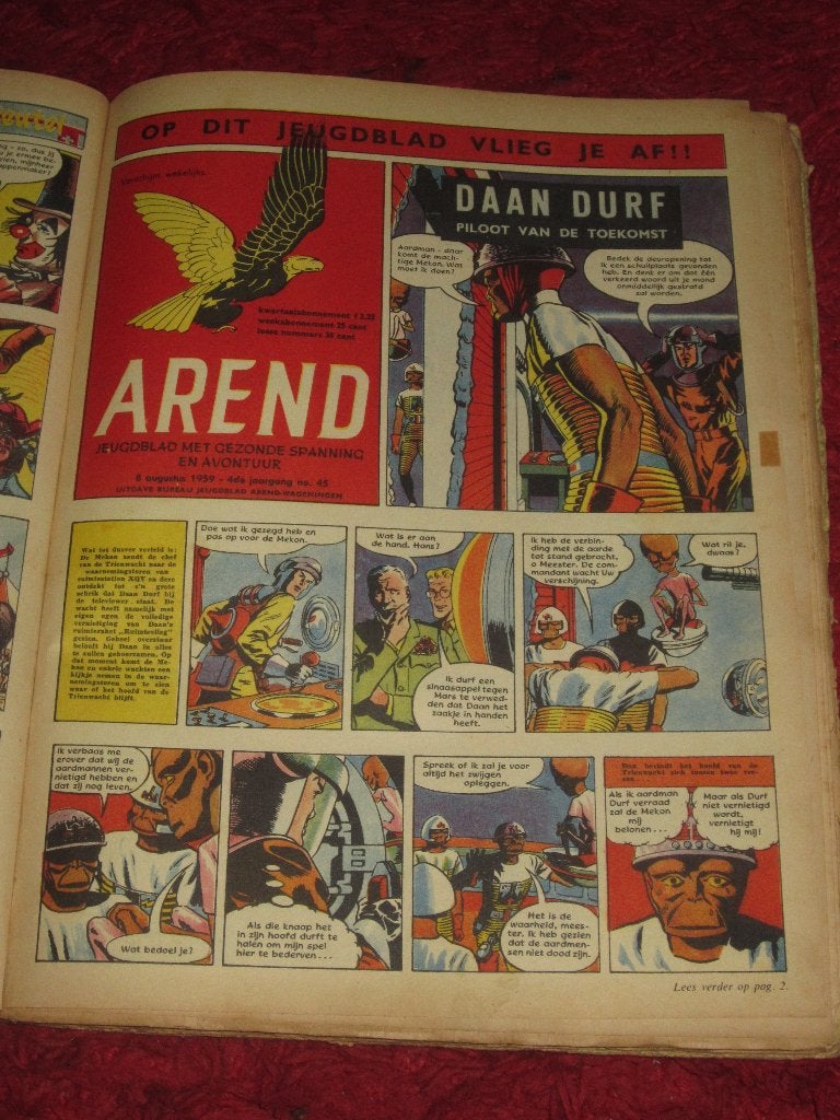 Arend - Jeugdblad Arend van juli-augustus 1959 - 13 st., Meerdere stripboeken, Ophalen of Verzenden, Gelezen