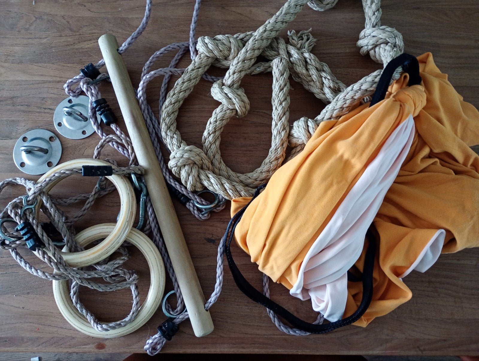 Grote set turn materiaal ringen trapeze klimtouw hangmat, Ophalen of Verzenden, Gebruikt, Jongen of Meisje