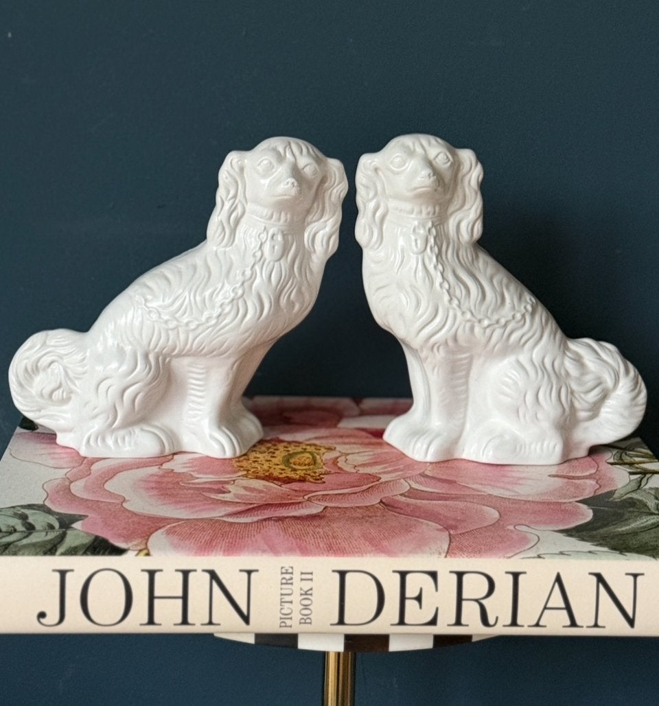 Portmeirion set van twee vintage hondjes ‘hoerenhondjes’, Verzamelen, Ophalen of Verzenden, Zo goed als nieuw, Dier