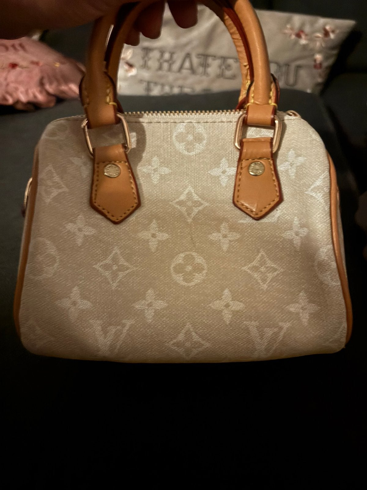 Mini Speedy Beige, Ophalen of Verzenden, Zo goed als nieuw, Beige, Handtas