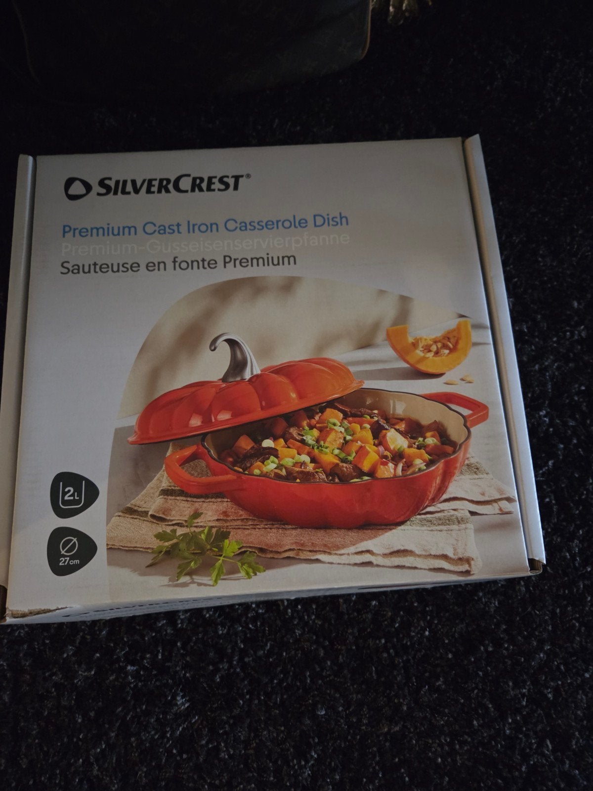 SilverCrest Premium Gietijzeren Braadpan Pompoen 2L, Nieuw, Ophalen of Verzenden, Overige merken, Braadpan