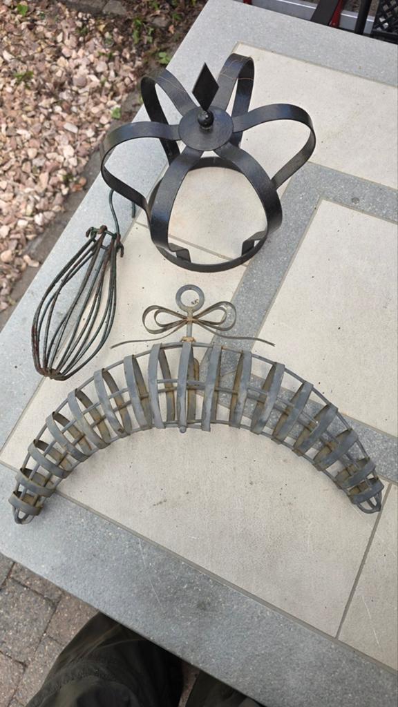 Decoratieve metalen tuinstukken - set van 3, Ophalen