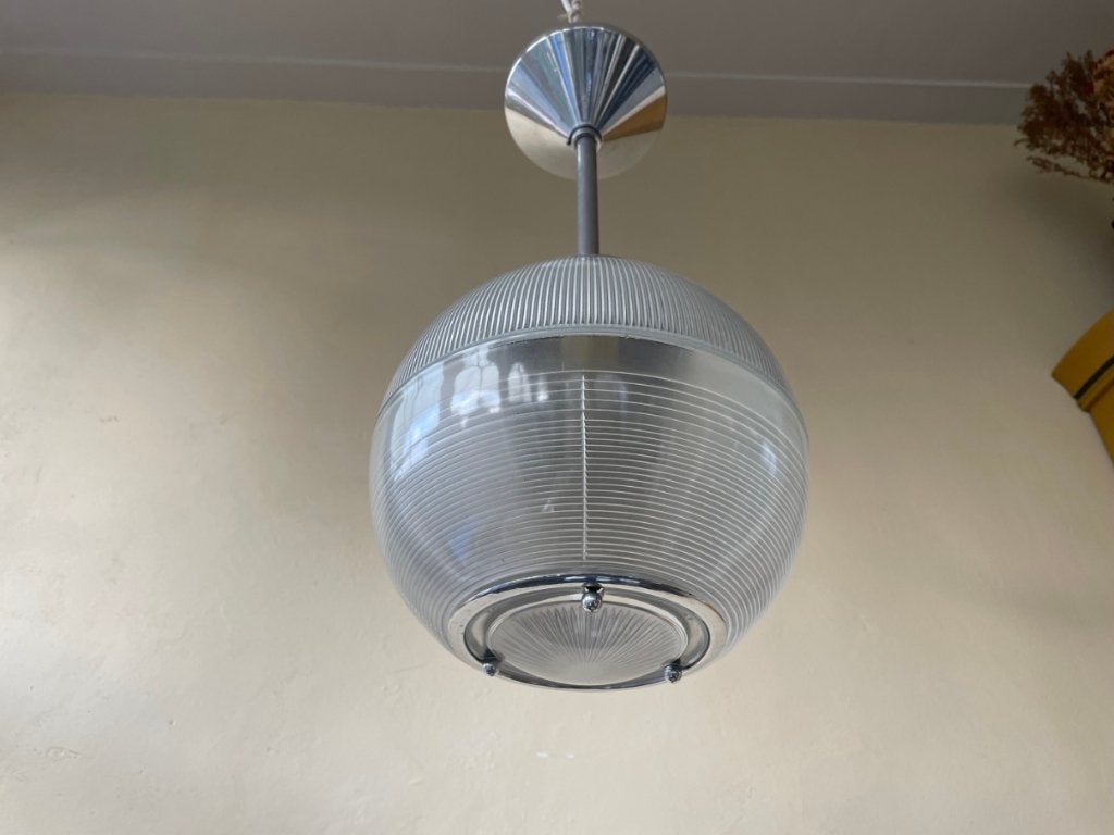 Holophane Lamp Hanglamp Bol Jaren 40 Frans, Ophalen of Verzenden