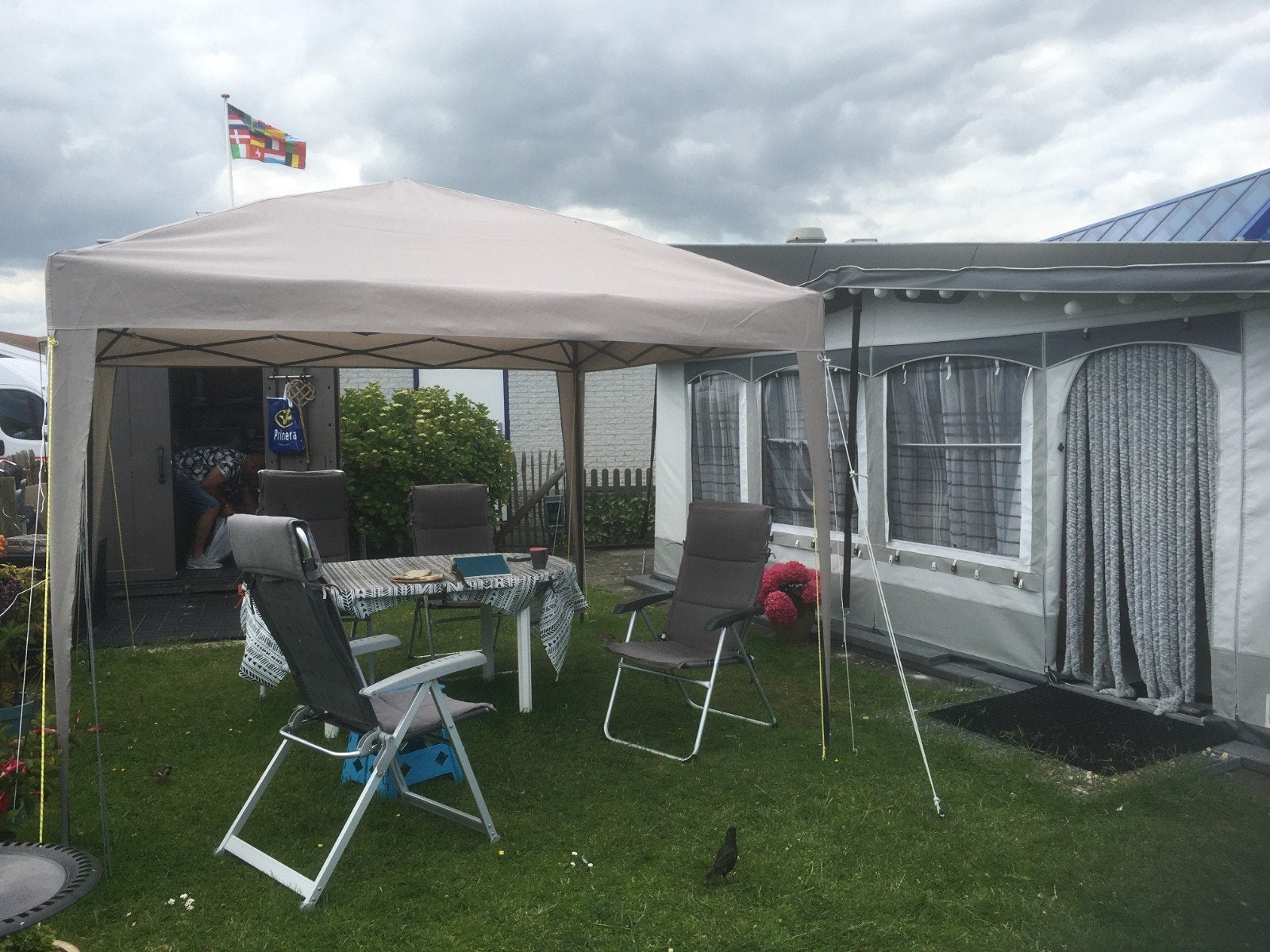 Dak voor partytent, Tuin en Terras, Ophalen, Gebruikt, Partytent, 2 meter of meer