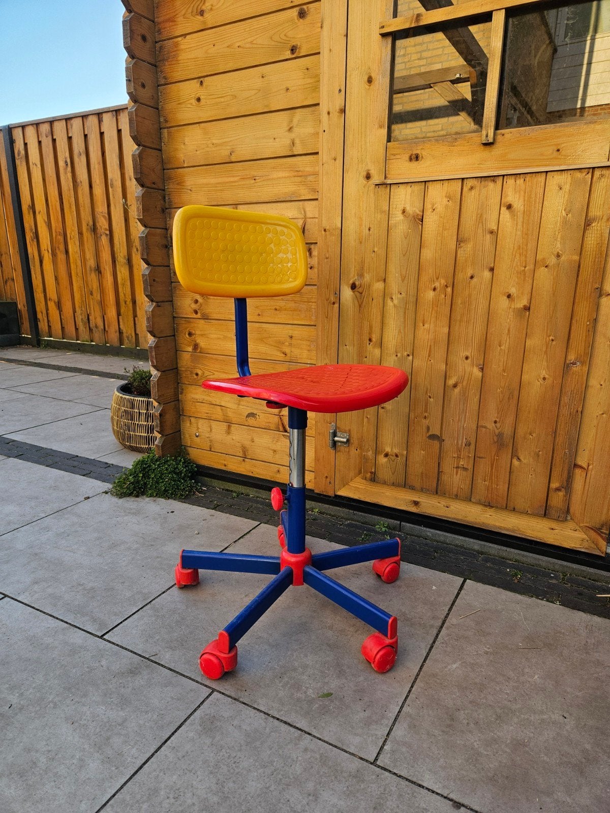 Ikea Bureaustoel Rood Geel - Verstelbaar, Ophalen, Gebruikt, Rood