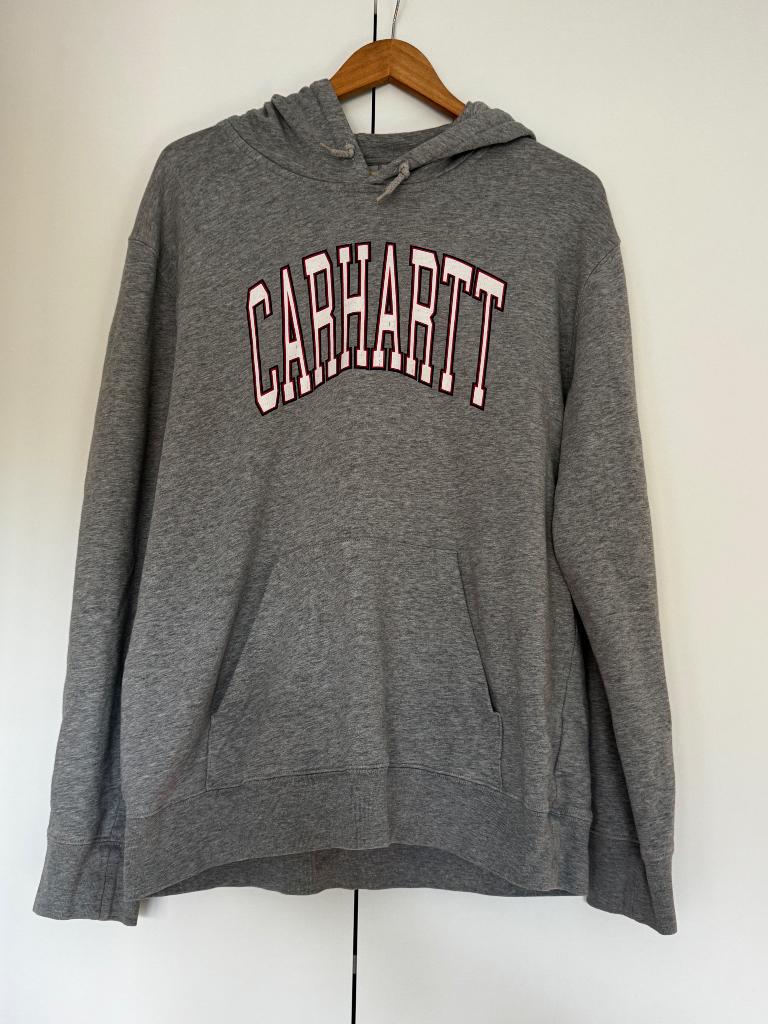 Carhartt grijze hoodie maat L, Maat 52/54 (L), Carhartt, Ophalen of Verzenden, Zo goed als nieuw