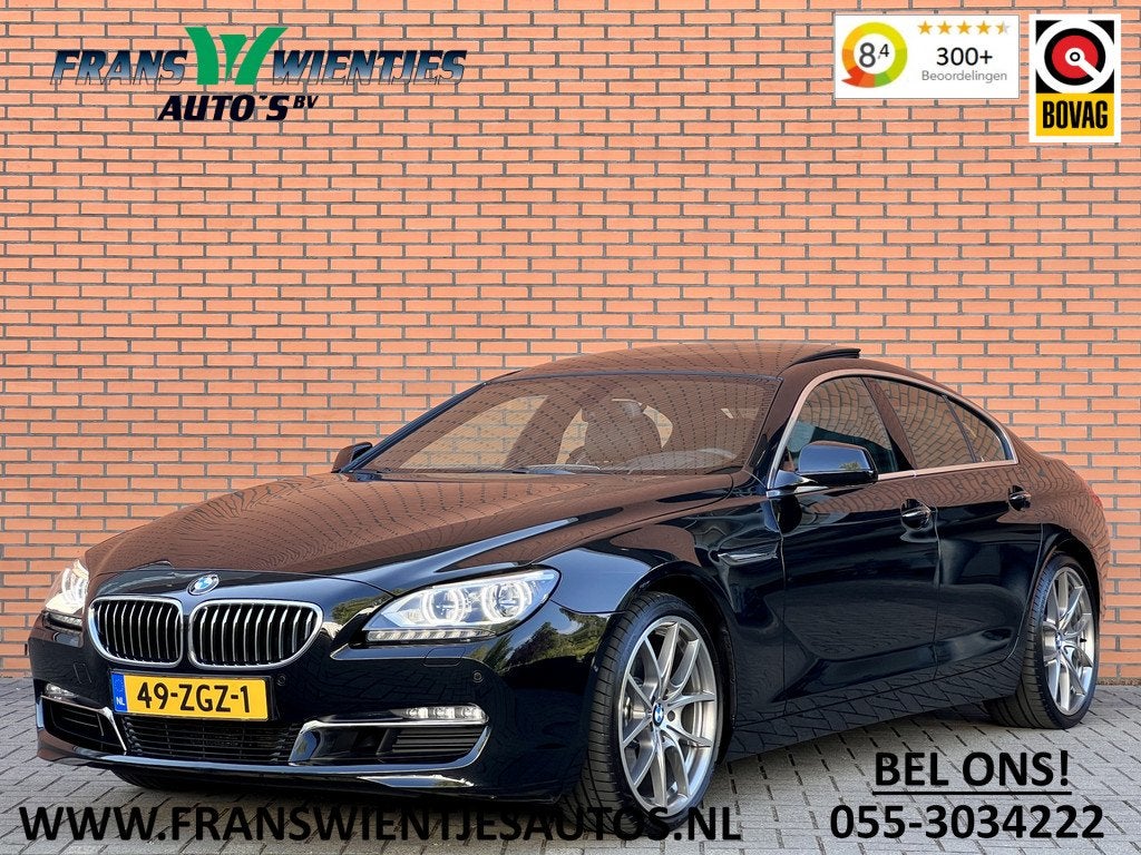 BMW 6 Serie Gran Coupé 640i High Executive | Dealer Onderho, Auto's, BMW, Bedrijf, Te koop, 6-Serie Gran Coupé, 360° camera, ABS