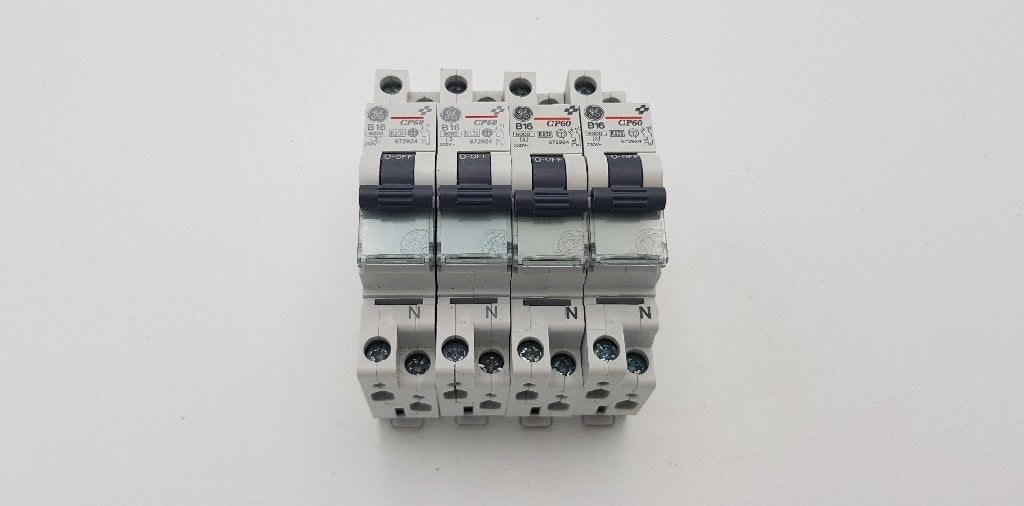 General Electric Groepenkast Automaat CP60 B16 6kA 230V (4x), General Electric, Gebruikt, Onbekend, Ophalen of Verzenden