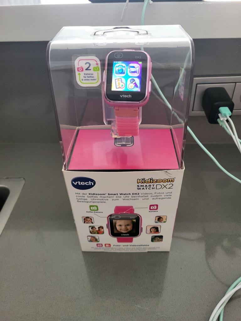 VTech Kidizoom Smart Watch DX2 Roze, Sieraden, Tassen en Uiterlijk, Horloges | Kinderen, Zo goed als nieuw, Meisje, Roze, Ophalen of Verzenden