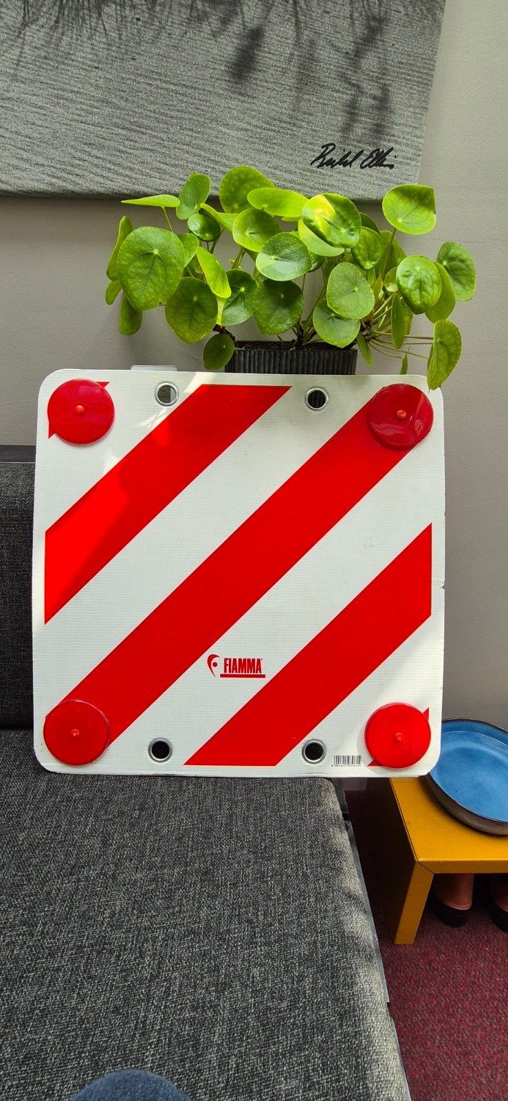 Fiamma waarschuwingsbord, Ophalen