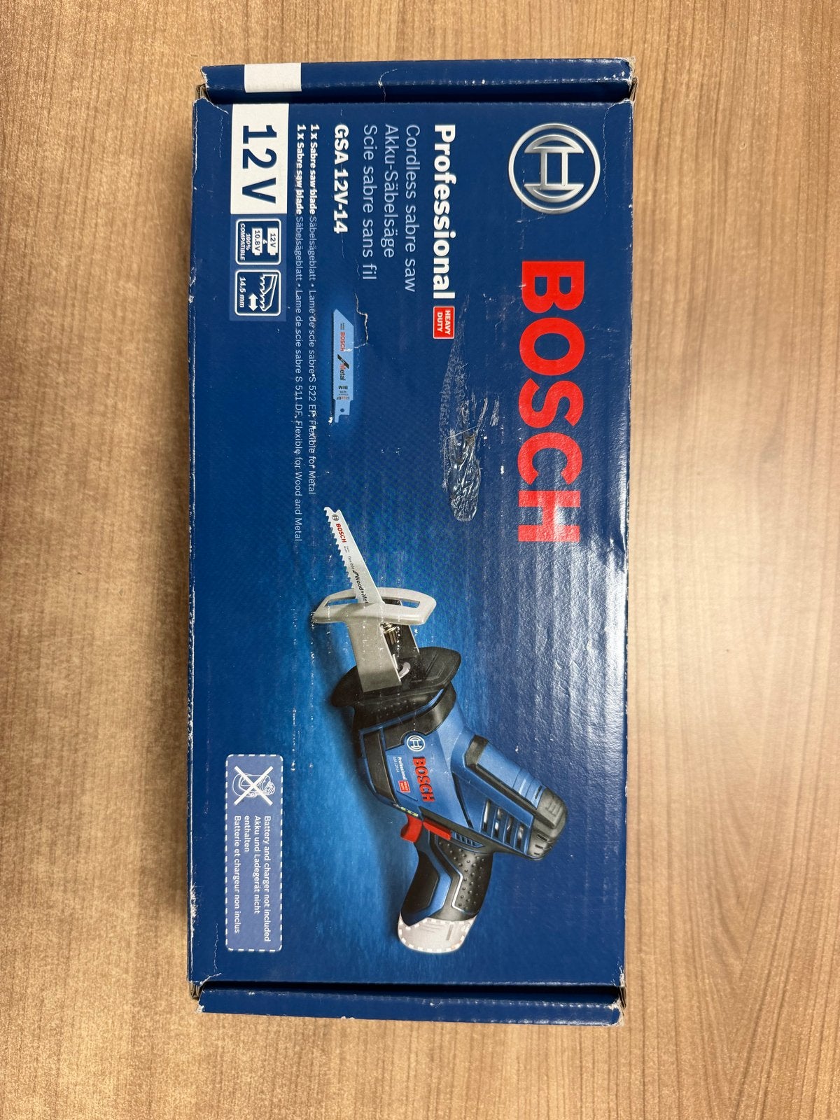 Bosch Professional GSA 12V-14 Accu Reciprozaag (excl. accu), Nieuw, Ophalen of Verzenden, Minder dan 600 watt, 30 tot 70 mm