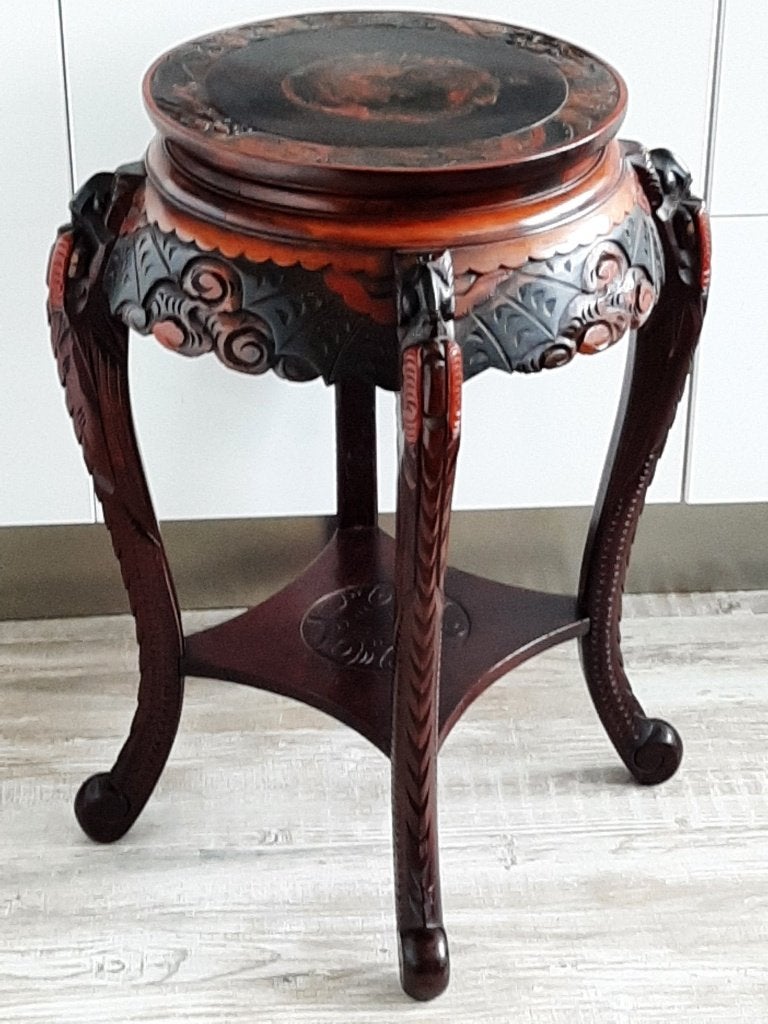 Tafel/Bijzettafel - Prachtige Antieke Handsnijwerken- Draak, Ophalen