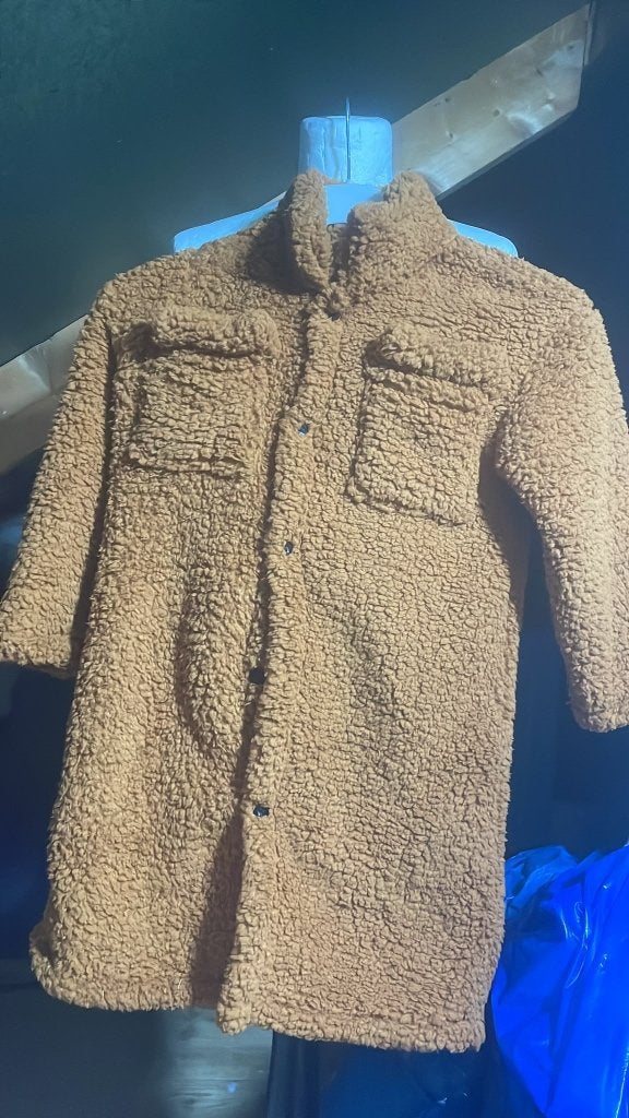 Nieuw! Warme Bruine Teddy Jas / Shacket - Maat 120, Ophalen of Verzenden, Nieuw, Maat 34 (XS) of kleiner, Bruin