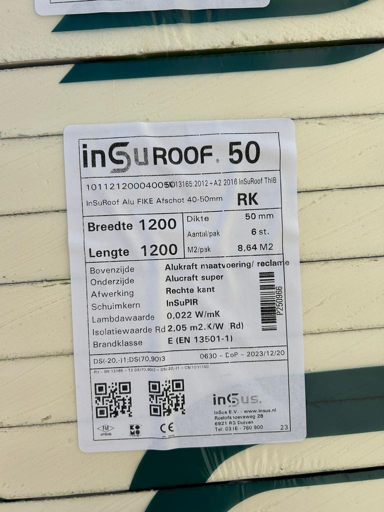 Afschotisolatie 30/40 mm - 40/50 mm - 50/60 mm A kwaliteit, Ophalen, Overige materialen, 4 tot 8 cm, Nieuw