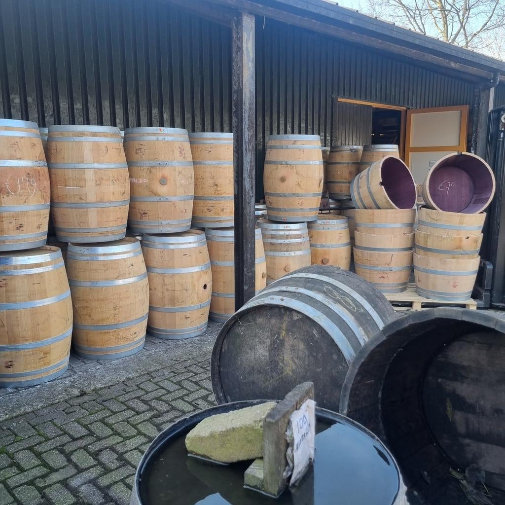 Regenton, wijnvat, wijnvaten, 150 liter of meer, Ophalen, Zo goed als nieuw, Hout