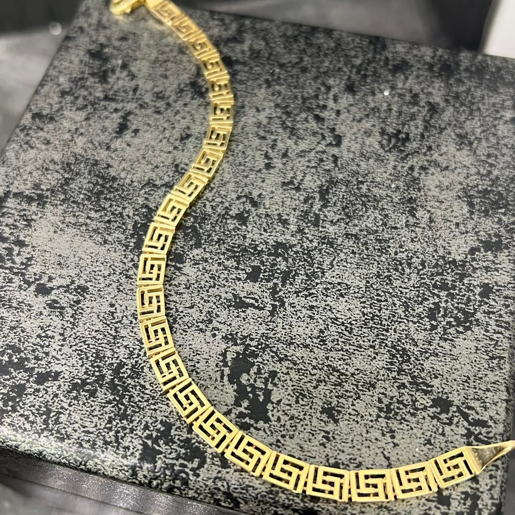 14k gouden armband versace schakel, Sieraden, Tassen en Uiterlijk, Armbanden, Ophalen of Verzenden, Nieuw, Goud