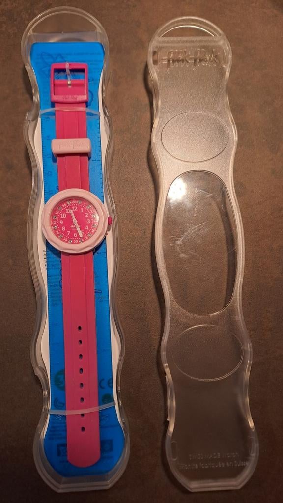 Roze Flik Flak Kinderhorloge, Sieraden, Tassen en Uiterlijk, Horloges | Kinderen, Ophalen of Verzenden, Zo goed als nieuw, Roze