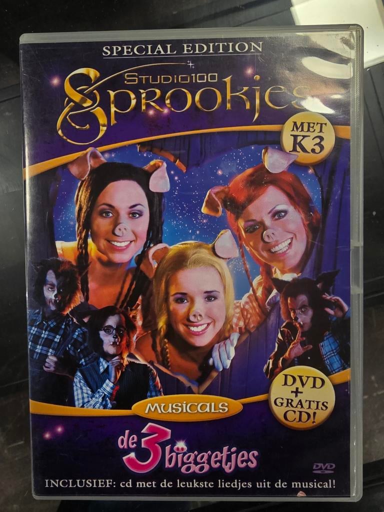 Musical De 3 biggetjes, special edition, Cd's en Dvd's, Alle leeftijden, Ophalen of Verzenden, Zo goed als nieuw
