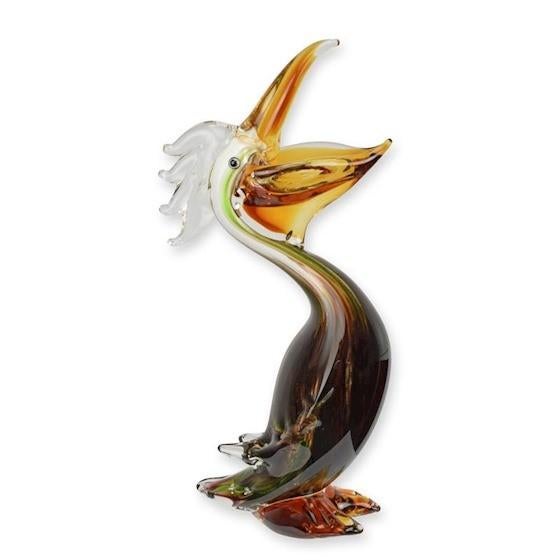Murano glas style pelikaan 37,2x15,3x9,4, Verzenden