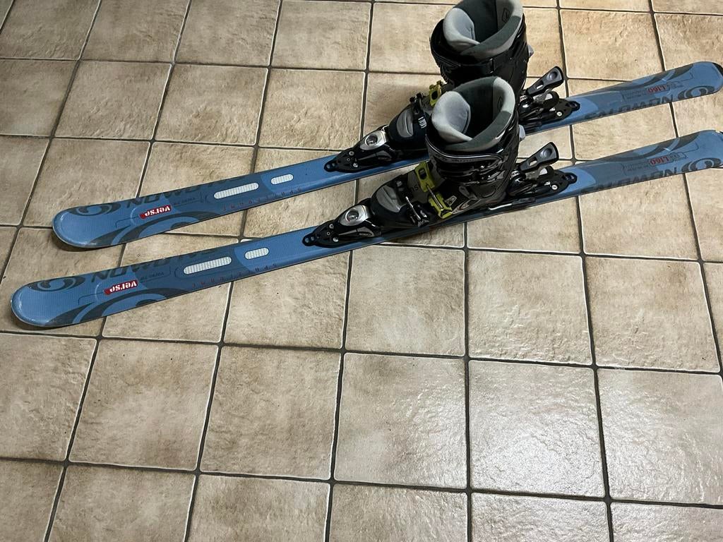 Salomon skies en Salomon schoenen, Sport en Fitness, Skiën en Langlaufen, Ophalen, 160 tot 180 cm, Gebruikt, Schoenen