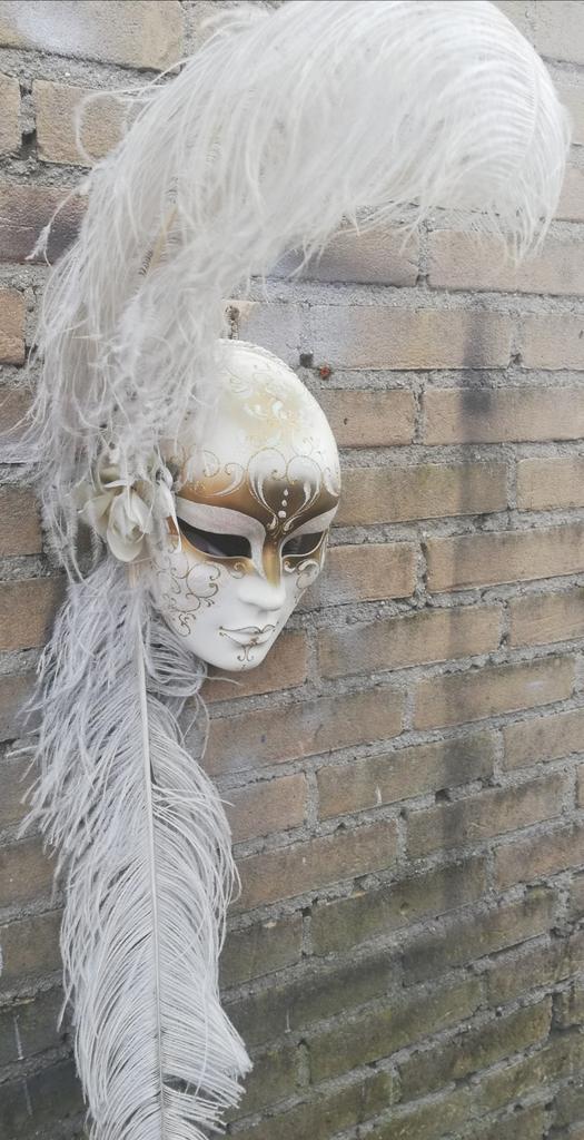 Masker. Gemaskerd bal. Papier maché. 100 cm., Antiek en Kunst, Curiosa en Brocante, Ophalen